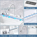 Modern White Multifunctional Kitchen Sink with Dual Waterfall