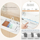 Modern White Multifunctional Kitchen Sink with Double Waterfall