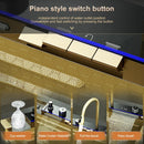 Modern Gold Multifunctional Kitchen Sink with Dual Waterfall W12G