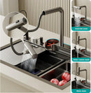 Luxury Multifunctional Kitchen Sink with Dual Waterfall
