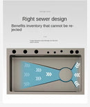 Luxury Multifunctional Kitchen Sink with Dual Waterfall