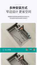 Luxury Multifunctional Kitchen Sink with Dual Waterfall