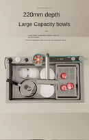 Luxury Multifunctional Kitchen Sink with Dual Waterfall