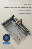 Luxury Multifunctional Kitchen Sink with Dual Waterfall