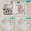 Luxury White Multifunctional Kitchen Sink with Dual Waterfall