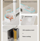 Luxury White Multifunctional Kitchen Sink with Dual Waterfall