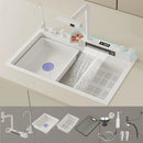 Luxury White Multifunctional Kitchen Sink with Dual Waterfall