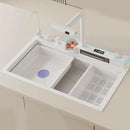 Luxury White Multifunctional Kitchen Sink with Dual Waterfall