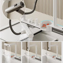 Luxury White Multifunctional Kitchen Sink with Dual Waterfall