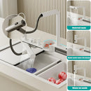 Luxury White Multifunctional Kitchen Sink with Dual Waterfall
