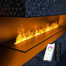 3D water vapor built-in electric fireplace
