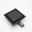 15cm Square Shower Floor Drain for Tiles - Black / Inox / Gold