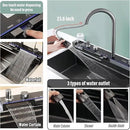 80cm Modern Double Waterfall Multifunctional Kitchen Sink