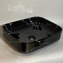 Black Marble Effect Bathroom Basin