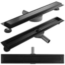 Matte Black Linear Shower Floor Drain