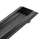 Matte Black Linear Shower Floor Drain