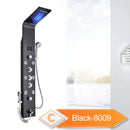 6-Mode Hydromassage Shower Panel with LED Lighting