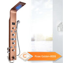 6-Mode Hydromassage Shower Panel with LED Lighting