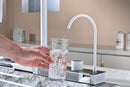 White Marble Multifunctional Kitchen Sink with Double Waterfall