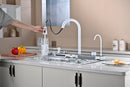 White Marble Multifunctional Kitchen Sink with Double Waterfall