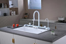 White Granite Multifunctional Kitchen Sink with Double Waterfall