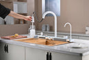 Natural Oak Effect Multifunctional Kitchen Sink with Double Waterfall