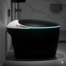 Egg-Shaped Black Smart Toilet with Bidet and Heated Seat