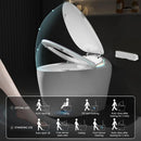 Egg-Shaped Black Smart Toilet with Bidet and Heated Seat