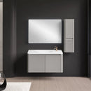 AURA LATTE 90cm Bathroom Vanity Cabinet with Basin and LED Mirror