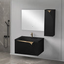 VIVA Black 80cm Bathroom Vanity Cabinet with Basin