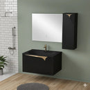 VIVA Black 80cm Bathroom Vanity Cabinet with Basin