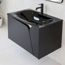 VIVA Black 80cm Bathroom Vanity Cabinet with Basin