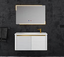 AURA White 90 cm Bathroom Vanity Cabinet with Basin