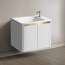 Bathroom Vanity Cabinet with Basin NOVA WHITE 60 cm