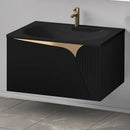 PVC Bathroom Vanity Cabinet with Basin VIVA BLACK 80 cm