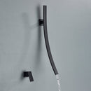 Matte Black Waterfall Wall-Mounted Bathroom Faucet
