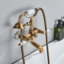 Retro Dual-Handle Bath Mixer and Handheld Shower