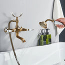 Retro Dual-Handle Bath Mixer and Handheld Shower
