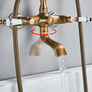 Retro Dual-Handle Bath Mixer and Handheld Shower