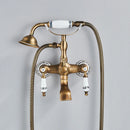 Retro Dual-Handle Bath Mixer and Handheld Shower