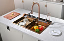 Rose Gold Waterfall Multifunctional Kitchen Sink