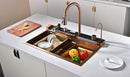 Rose Gold Waterfall Multifunctional Kitchen Sink