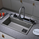Grey Granite Double Waterfall Kitchen Sink