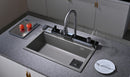 Grey Granite Double Waterfall Kitchen Sink