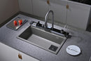 Grey Granite Double Waterfall Kitchen Sink