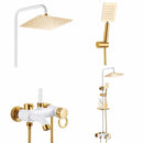 Rainfall Shower System with Storage Shelf – Gold Finish