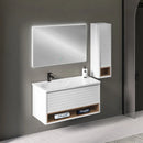 Bathroom Vanity Cabinet with Basin TERRA WHITE 110 cm
