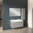 Bathroom Vanity Cabinet with Basin VELA LATTE 100 cm