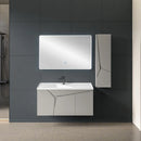 Bathroom Vanity Cabinet with Basin VELA LATTE 100 cm