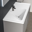 Bathroom Vanity Cabinet with Basin VELA LATTE 100 cm
